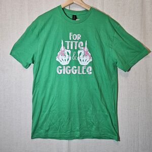 Breast Cancer Novelty Funny Green Tshirt Womens Large Gildans Softstyle